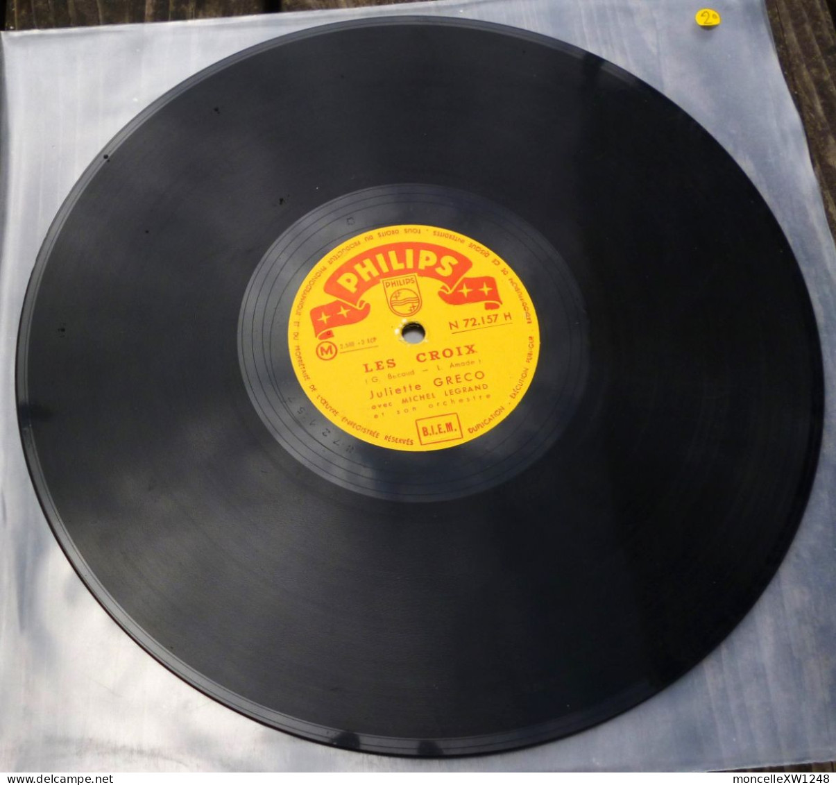 Juliette Gréco - 78 Tours Les Croix (1953 - Label Jaune Philips) - 78 Rpm - Schellackplatten