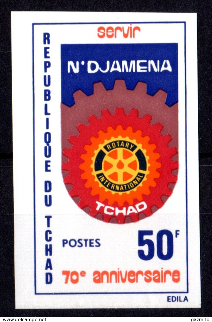 Tchad 1975, 70th Rotary Club Of N.Djamena, 1val IMPERFORATED - Rotary, Lions Club