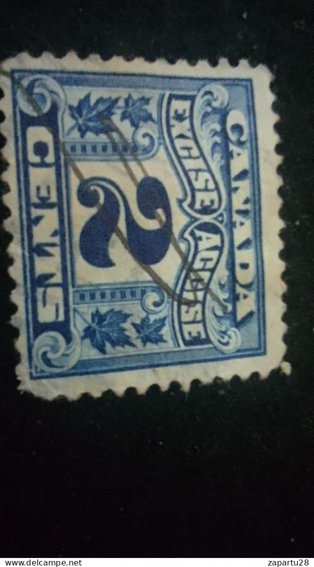 KANADA- 1900-10     2 C   FİSCAL   DAMGALI - Gebruikt