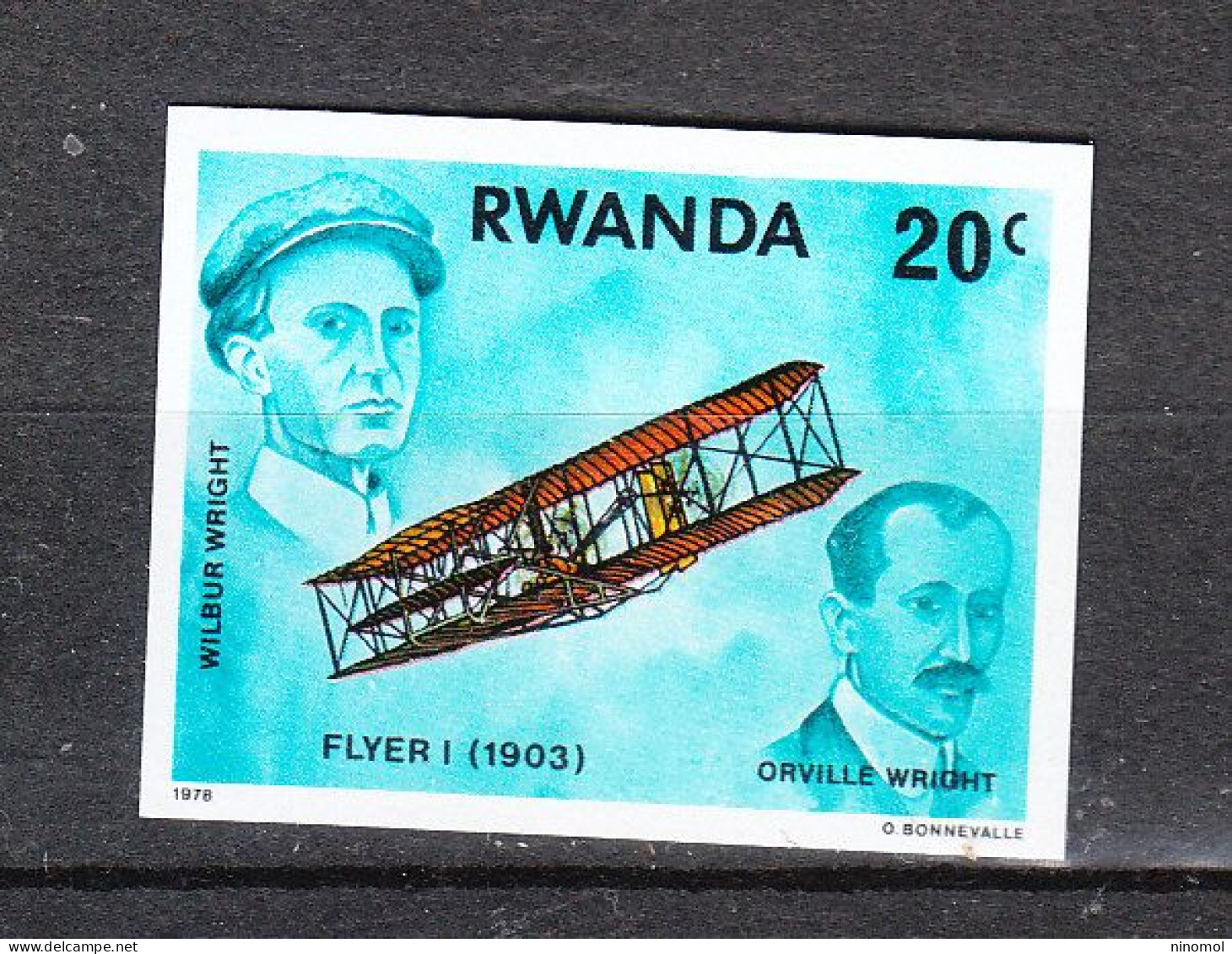 Rwanda  -  1978.  Storia Del Volo.History Of Flight. F.lli Wrightr.  MNH Imperf. - Autres (Air)