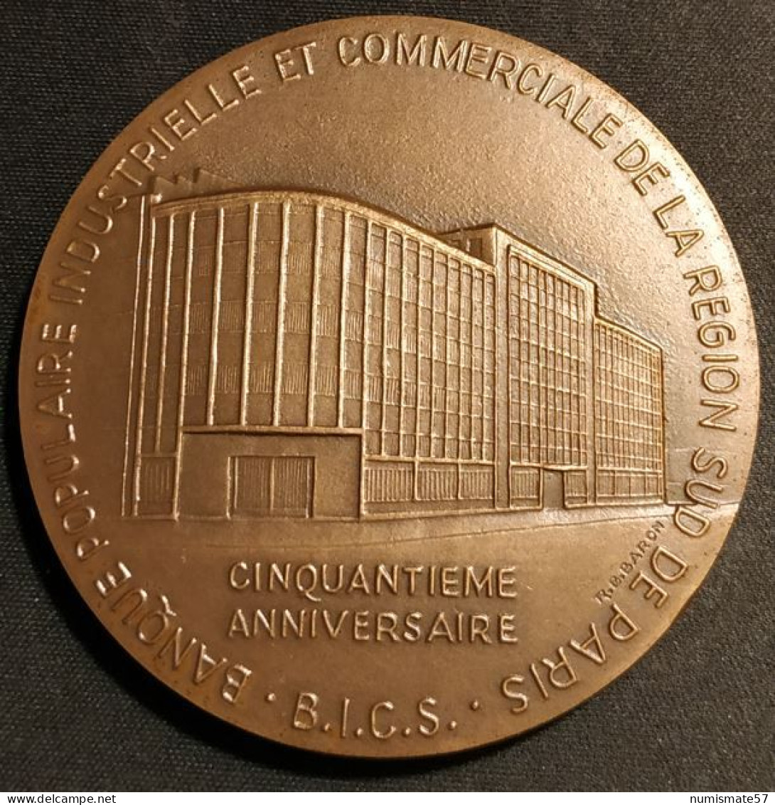 Médaille En Bronze - Banque Populaire Industrielle Et Commerciale De La Région Sud De Paris - 50ème Anniversaire - Professionals/Firms