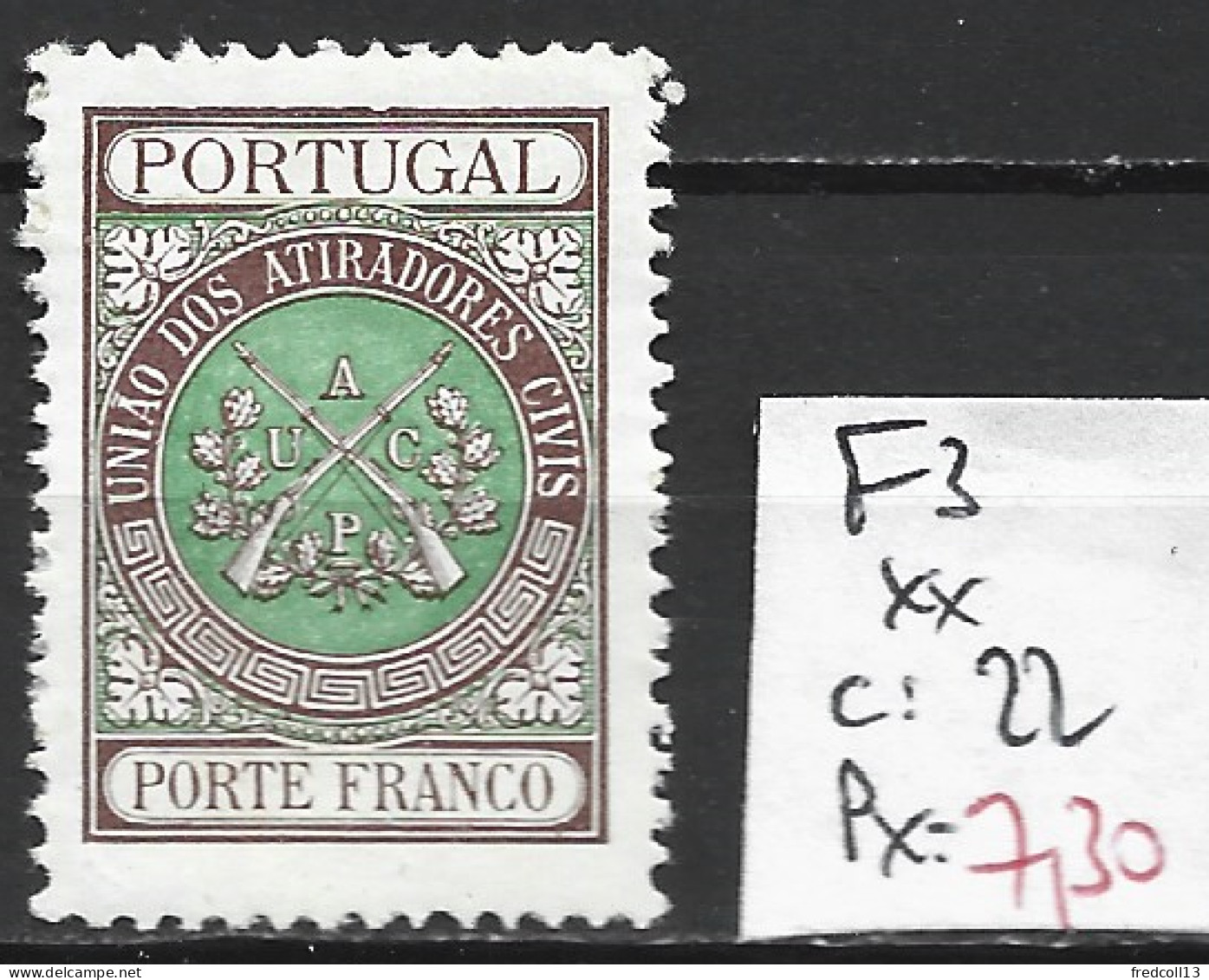 PORTUGAL FRANCHISE 3 ** Côte 22 € - Unused Stamps