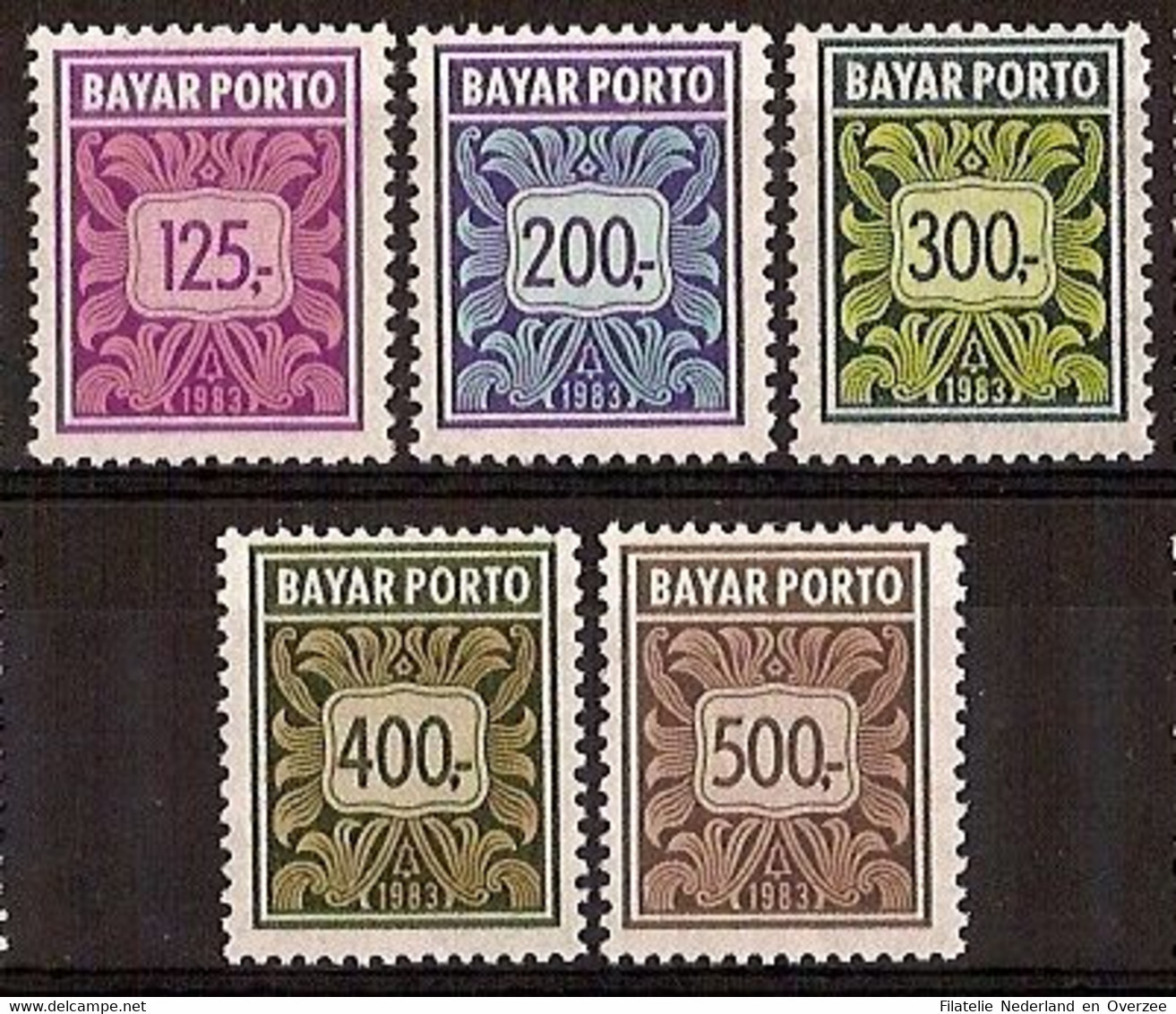 Indonesië / Indonesia 1983 Port 91/95 Postfris/MNH Tax, Due Stamp - Indonesië