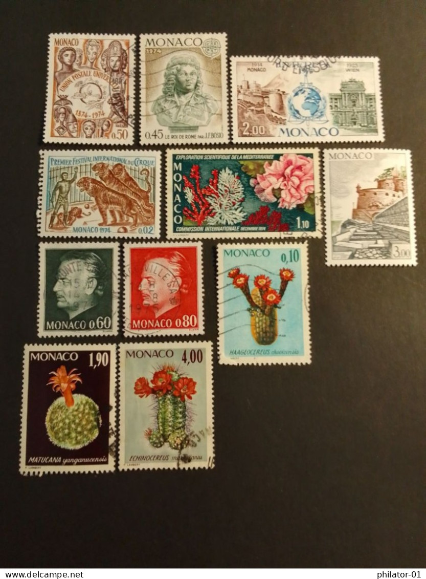 YT 953, 957, 966, 973, 983, 990, 992, 993, 997, 1001, 1002  (année 1974) - Used Stamps
