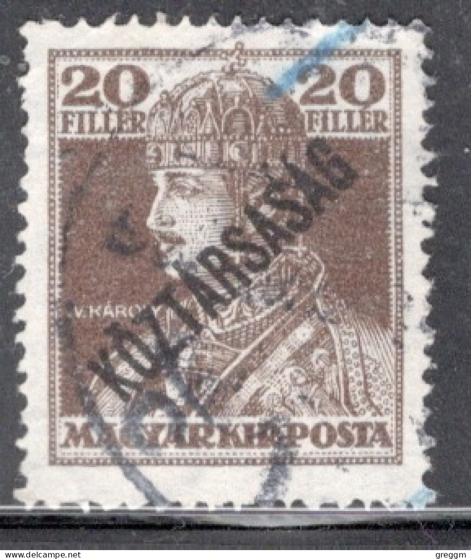 Hungary 1918  Single Stamp War Charity Stamps - King Karl IV & Queen Zita Stamps Of 1918 Overprinted In Fine Used - Gebruikt