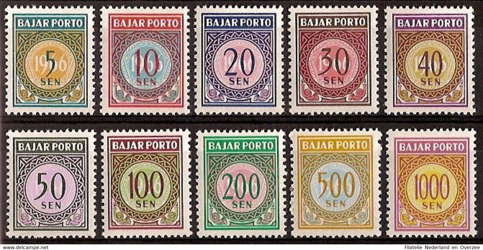 Indonesië / Indonesia 1966 Port 29/38 Postfris/MNH Tax, Due Stamp - Indonesië