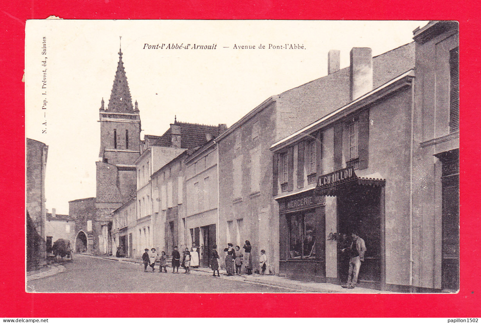 F-17-Pont L'Abbé D'Arnoult-08Ph98  Avenue De Pont L'Abbé, Mercerie, Petite Animation, Cpa BE - Pont-l'Abbé-d'Arnoult