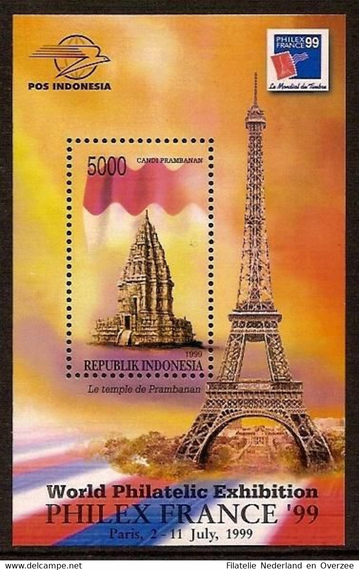 Indonesië / Indonesia 1999 Nr 1998 Postfris/MNH Wereldpostzegeltentoonstelling PHLIEXFRANCE'99 Eiffel Toren Eiffel Tower - Indonesië