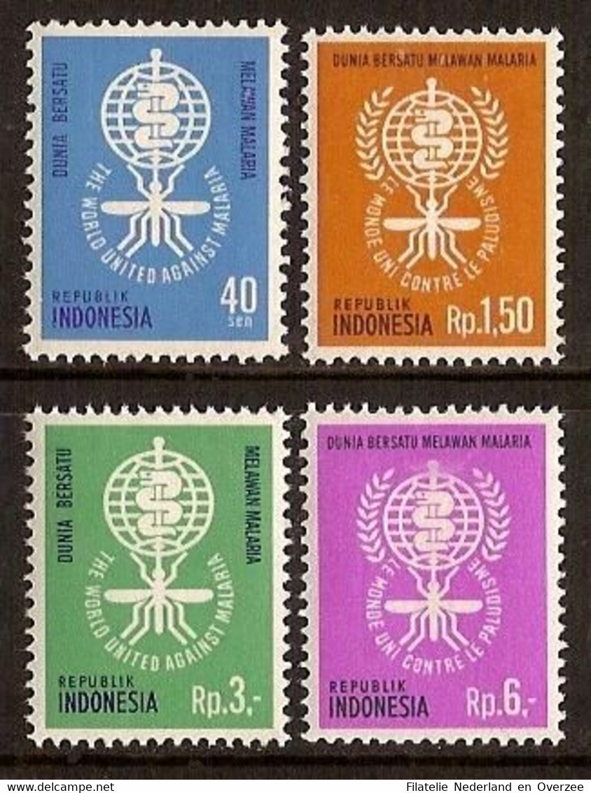 Indonesië / Indonesia 1962 Nr 336/339 Postfris/MNH Anti Malaria Campagne WHO - Indonesië