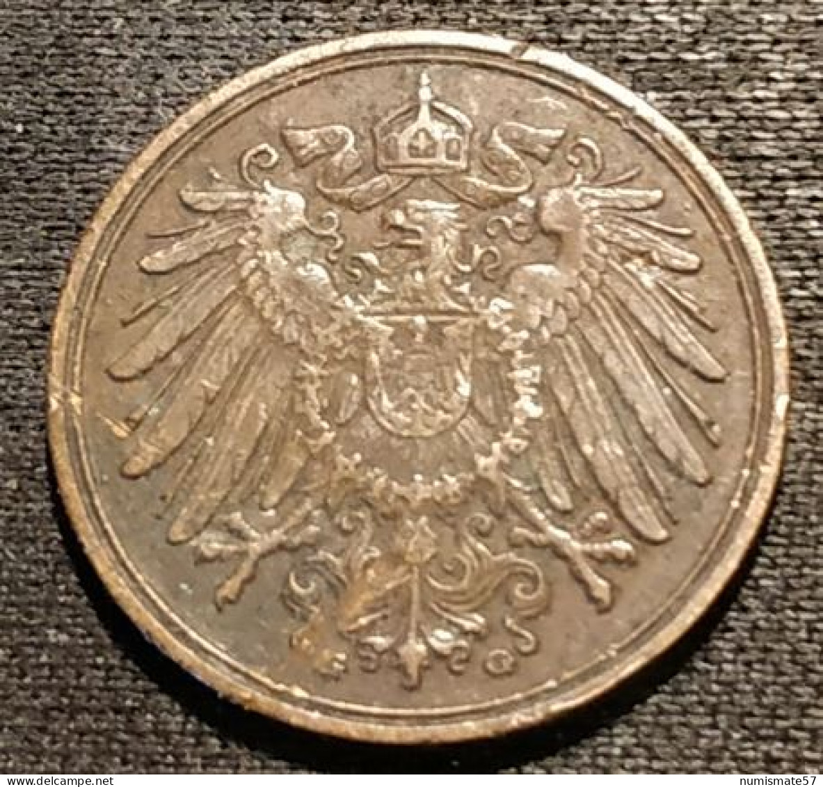 Pas Courant - ALLEMAGNE - GERMANY - 1 PFENNIG 1915 G - Wilhelm II - Type 2 - Grand Aigle- KM 10 - 1 Pfennig