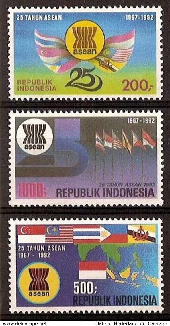 Indonesië / Indonesia 1992 Nr 1512/1514 Postfris/MNH 25e Verjaardag Van De ASEAN - Indonesië