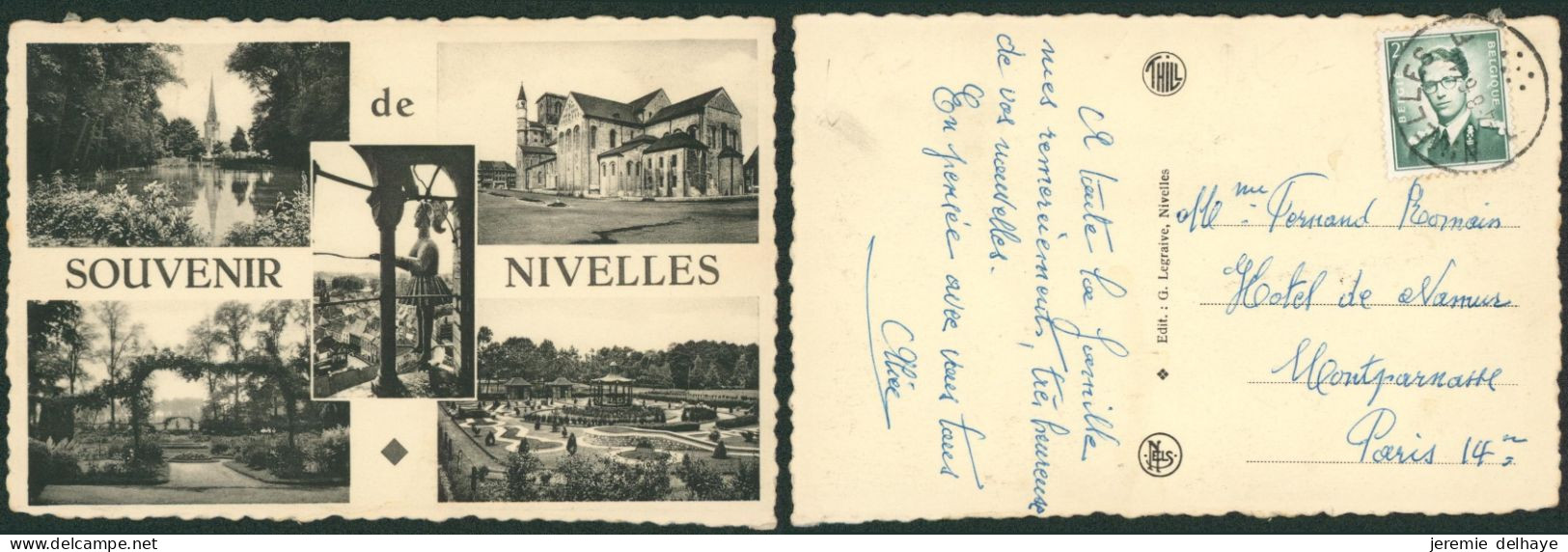 Carte Postale - Souvenir De Nivelles - Nijvel