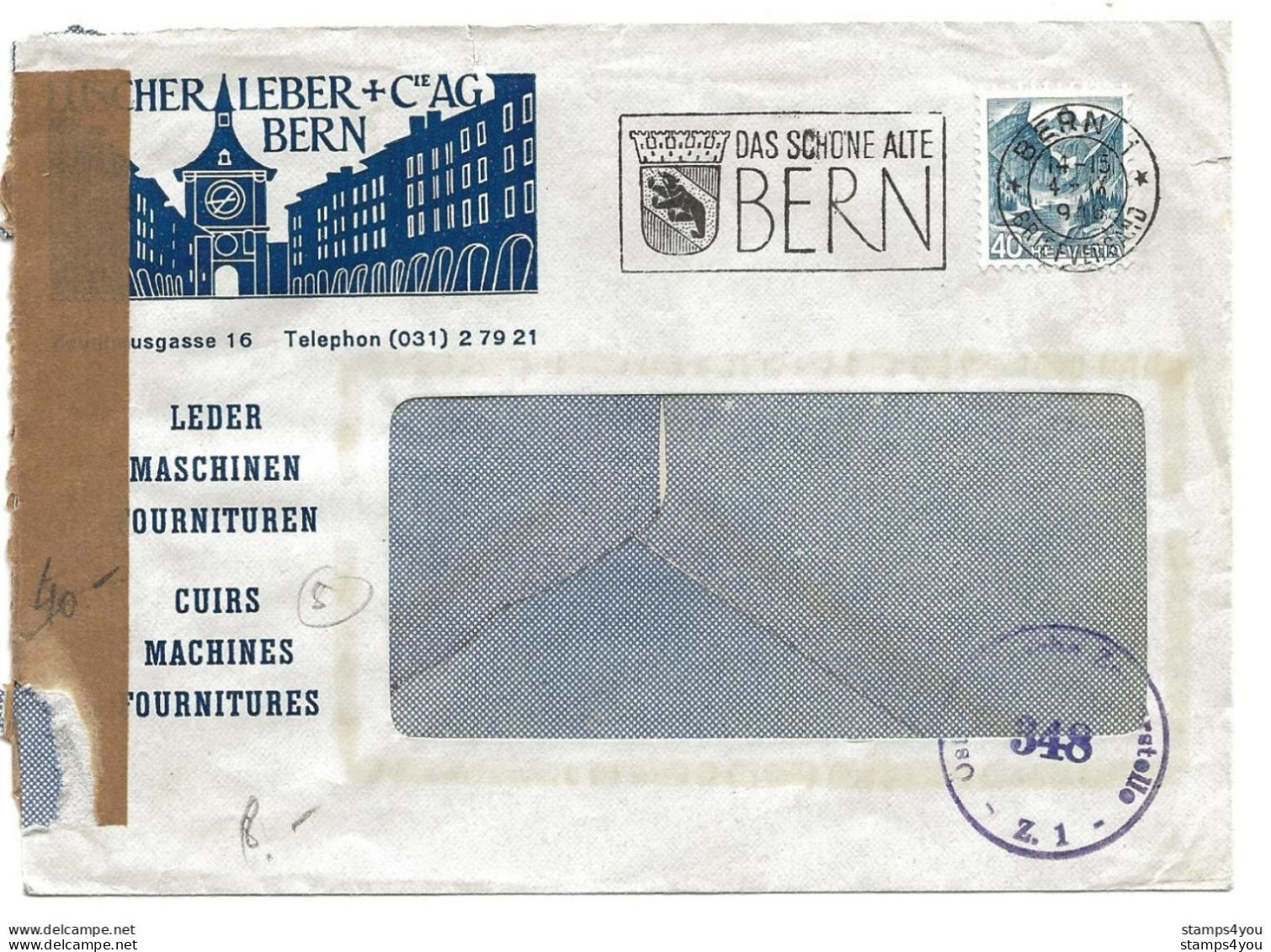 221 - 37 - Enveloppe Envoyée De Bern En Autriche 1946 - Censure - WO2