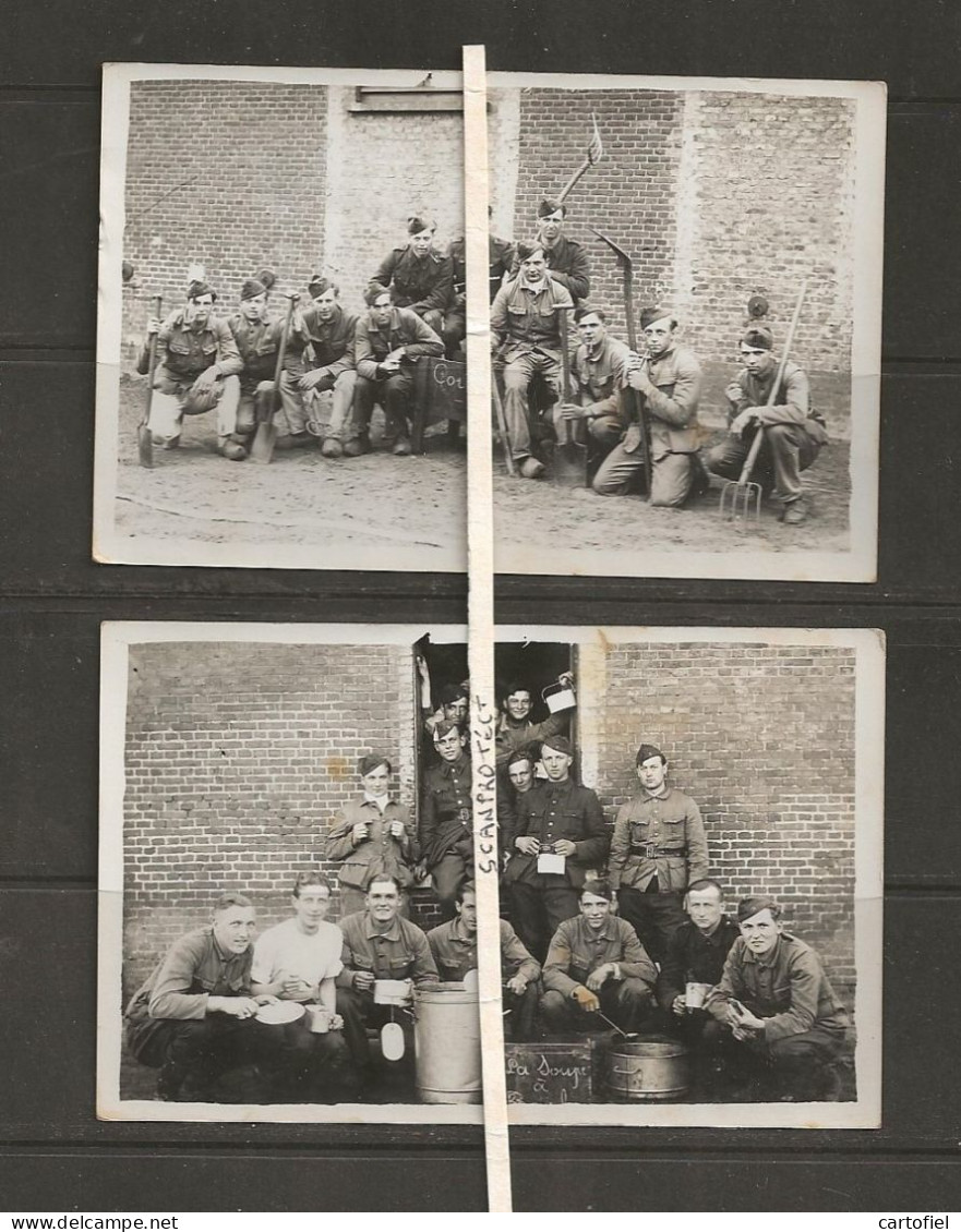 LEOPOLDSBURG-KAMP VAN BEVERLO-SOLDATEN-MILITARIA-3de LINIE-2 X FOTOKAARTEN-ZIE DE 2 SCANS - Leopoldsburg (Camp De Beverloo)