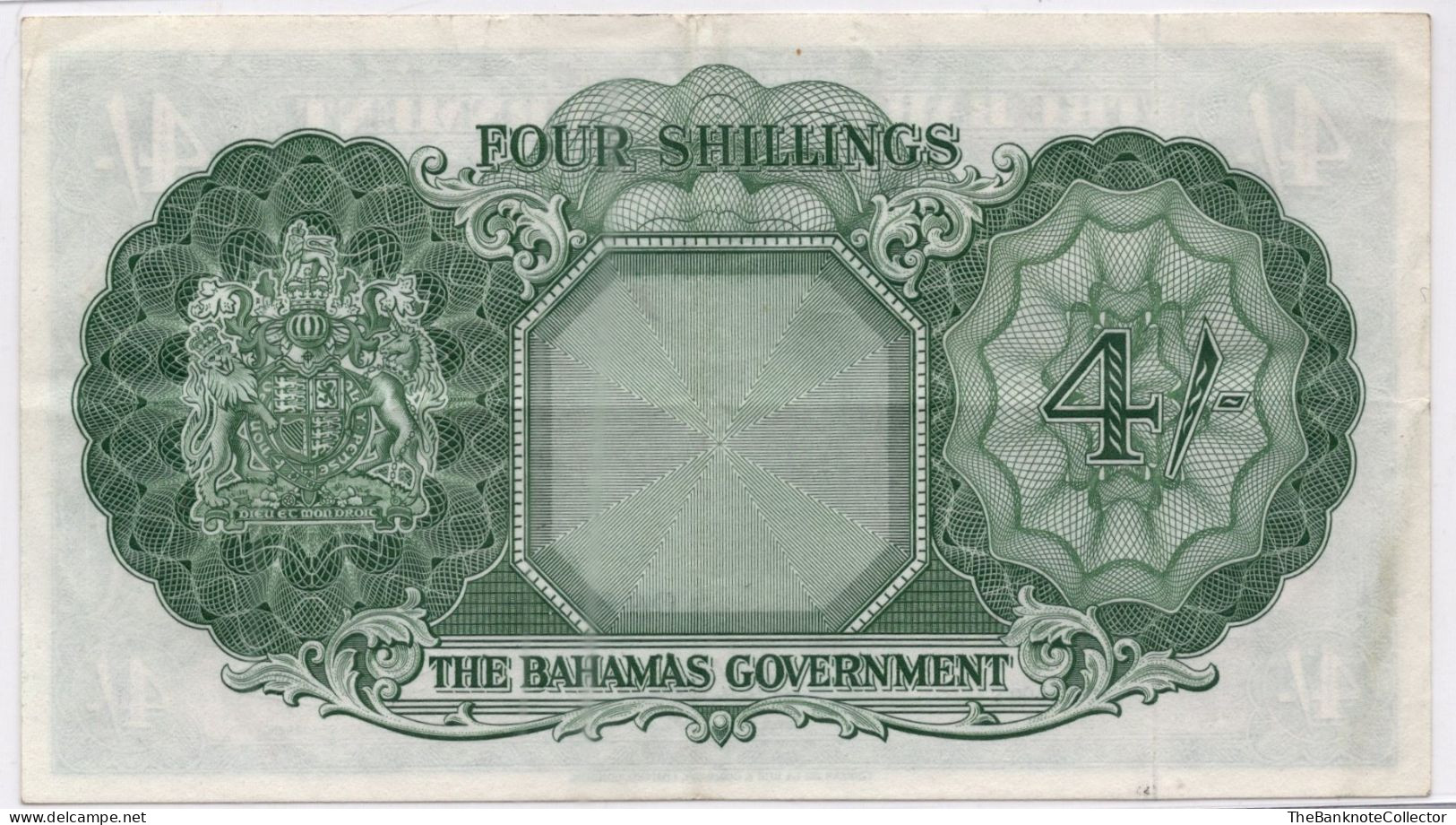 The Bahamas Government 4 Shillings QEII ND 1953 P-13 Crisp VF Prefix A/1 - Bahamas