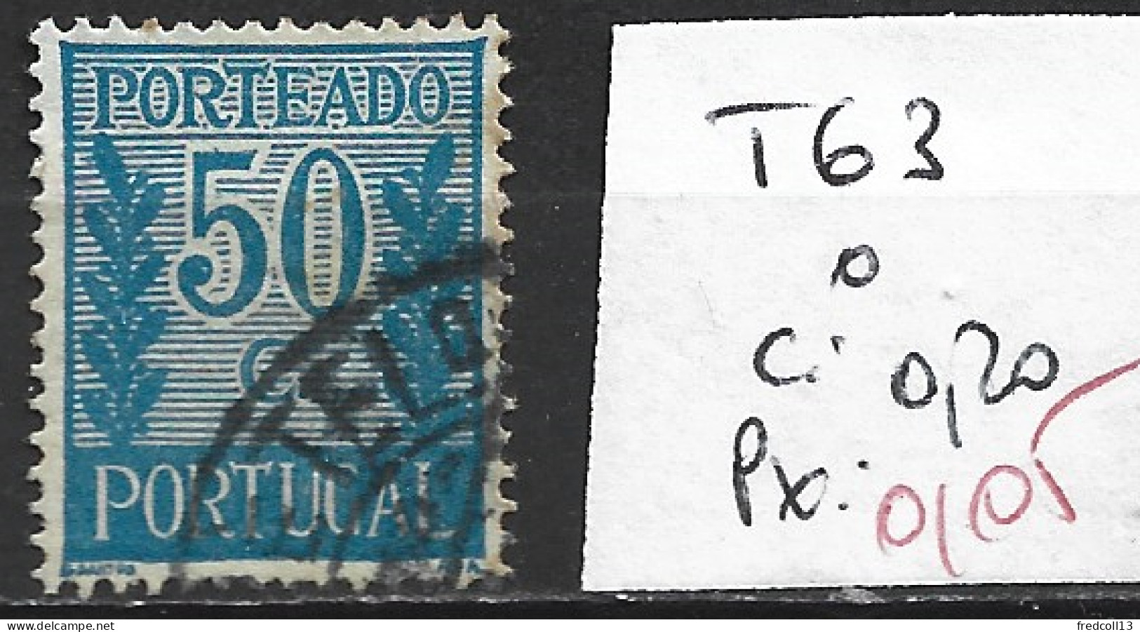 PORTUGAL TAXE 63 Oblitéré Côte 0.20 € - Used Stamps