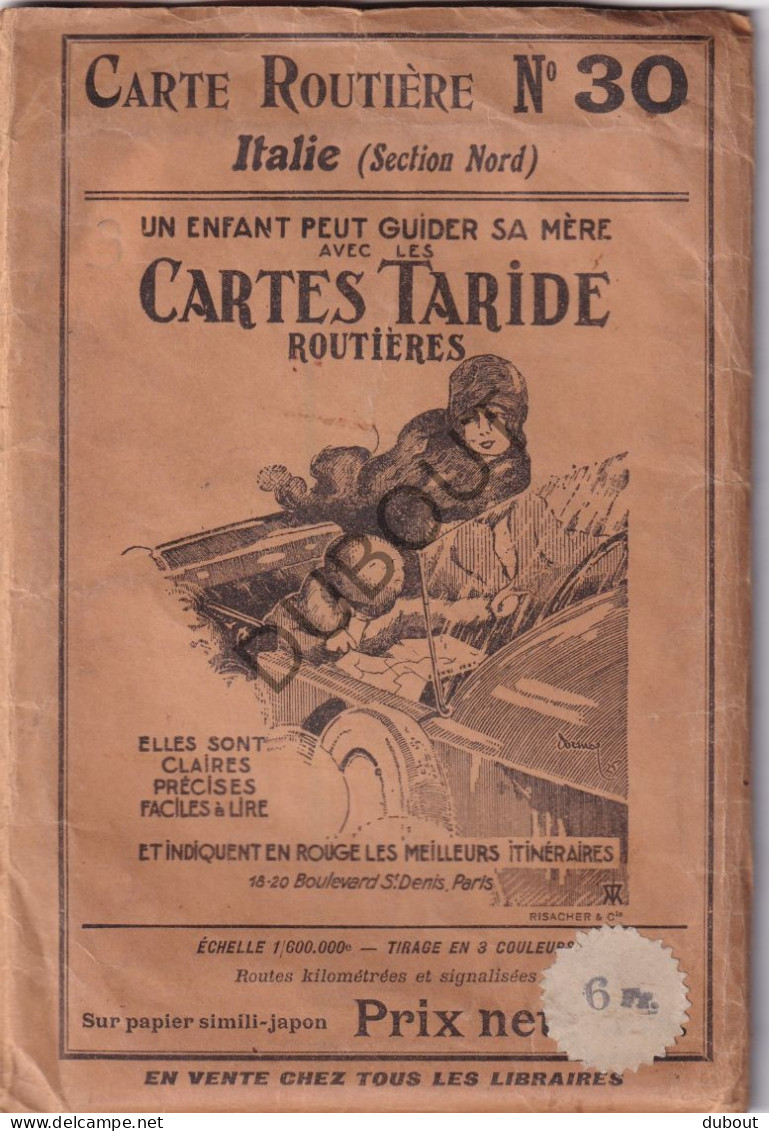 Cartographie: Italie, Section Nord, Carte Routière Nr 30, Carte Taride (V3034) - Topographical Maps