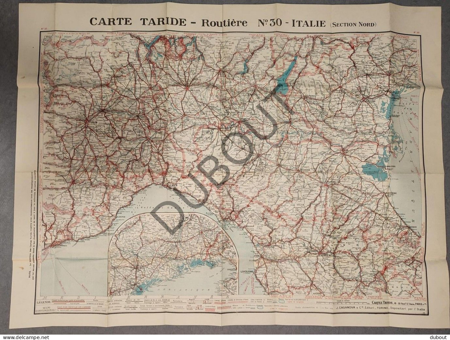 Cartographie: Italie, Section Nord, Carte Routière Nr 30, Carte Taride (V3034) - Topographische Kaarten