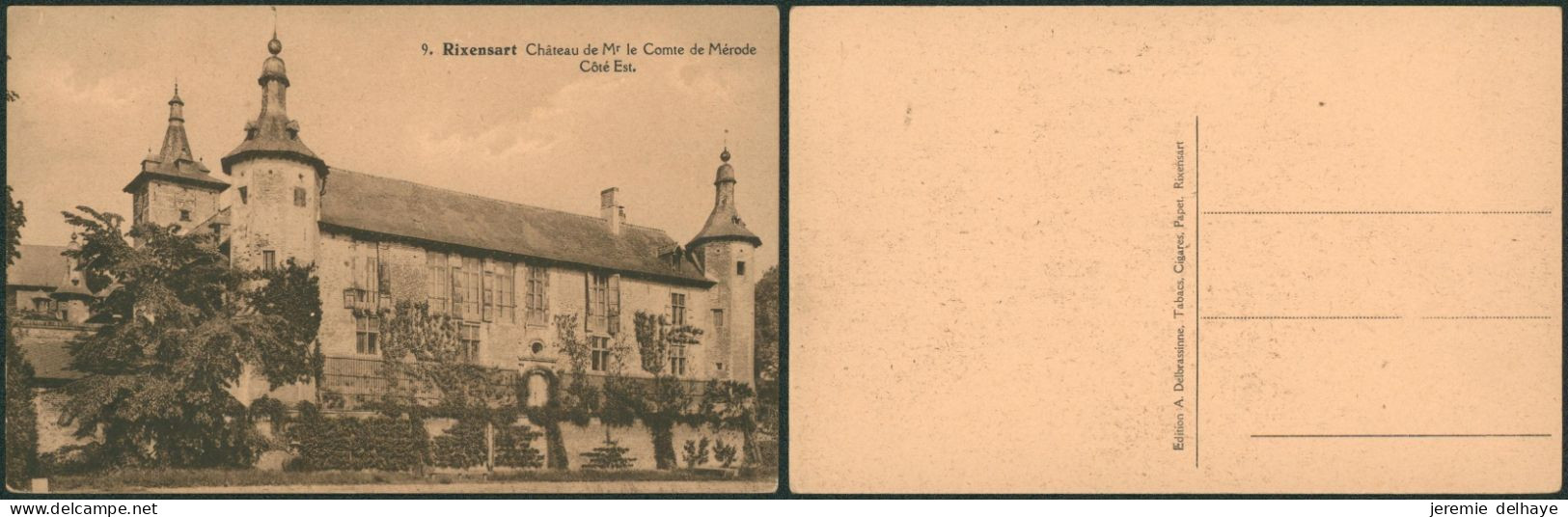 Carte Postale - Rixensart : Chateau De Mr Le Comte De Mérode, Coté Est (Edit. A. Delbrassinne N°9) - Rixensart