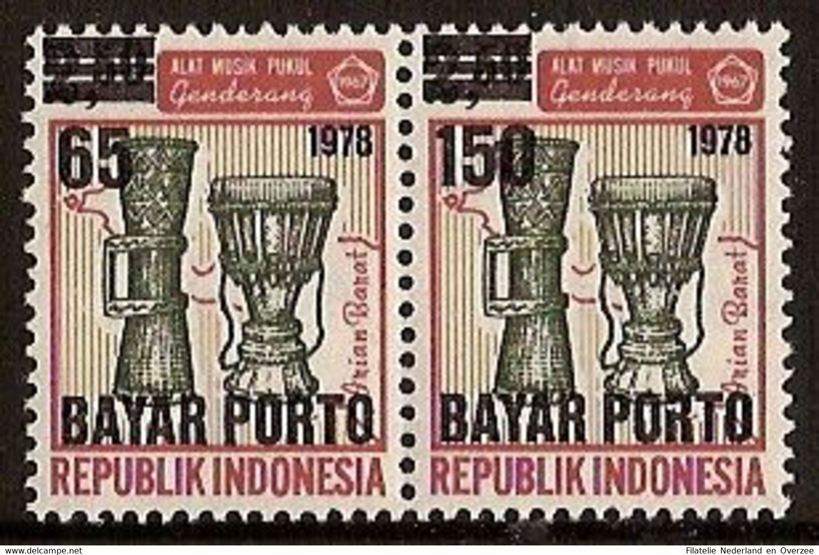 Indonesië / Indonesia 1978 Port 74+76A Postfris/MNH Tax, Due Stamp - Indonesië