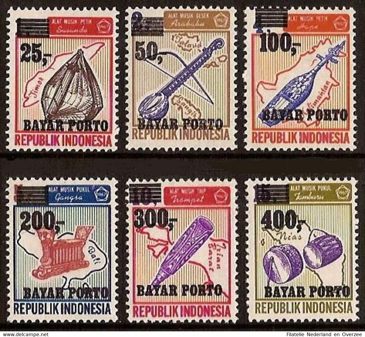 Indonesië / Indonesia 1978 Port 67/72 Postfris/MNH Tax, Due Stamp - Indonesië