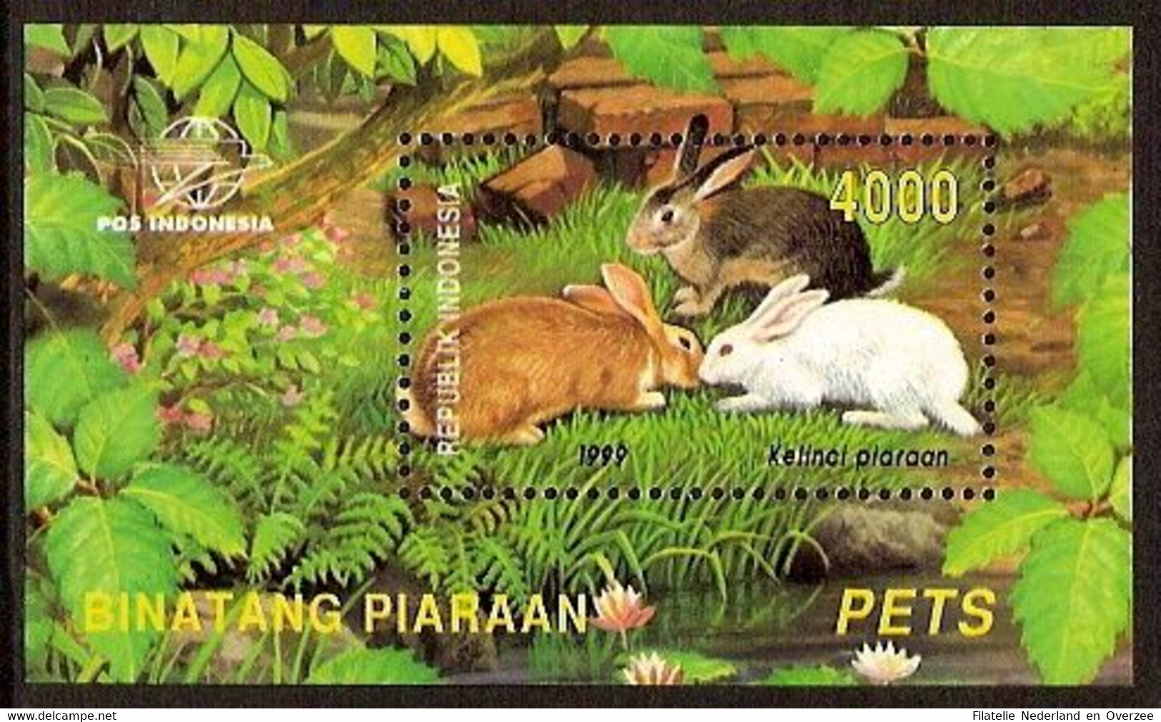 Indonesië / Indonesia 1999 Nr 2025 Postfris/MNH Huisdieren, Pets, Animaux Domestiques - Indonesië