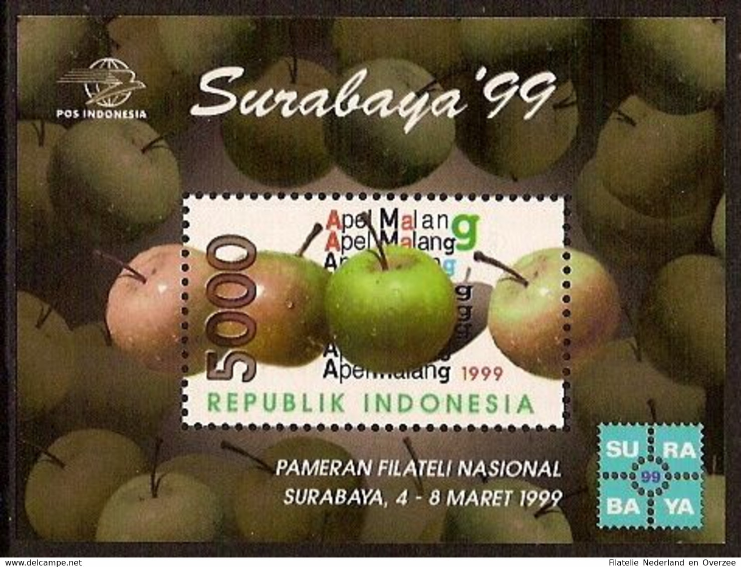 Indonesië / Indonesia 1999 Nr 1968 Postfris/MNH Nationale Postzegeltentoonstelling SURABAYA'99 - Indonesië