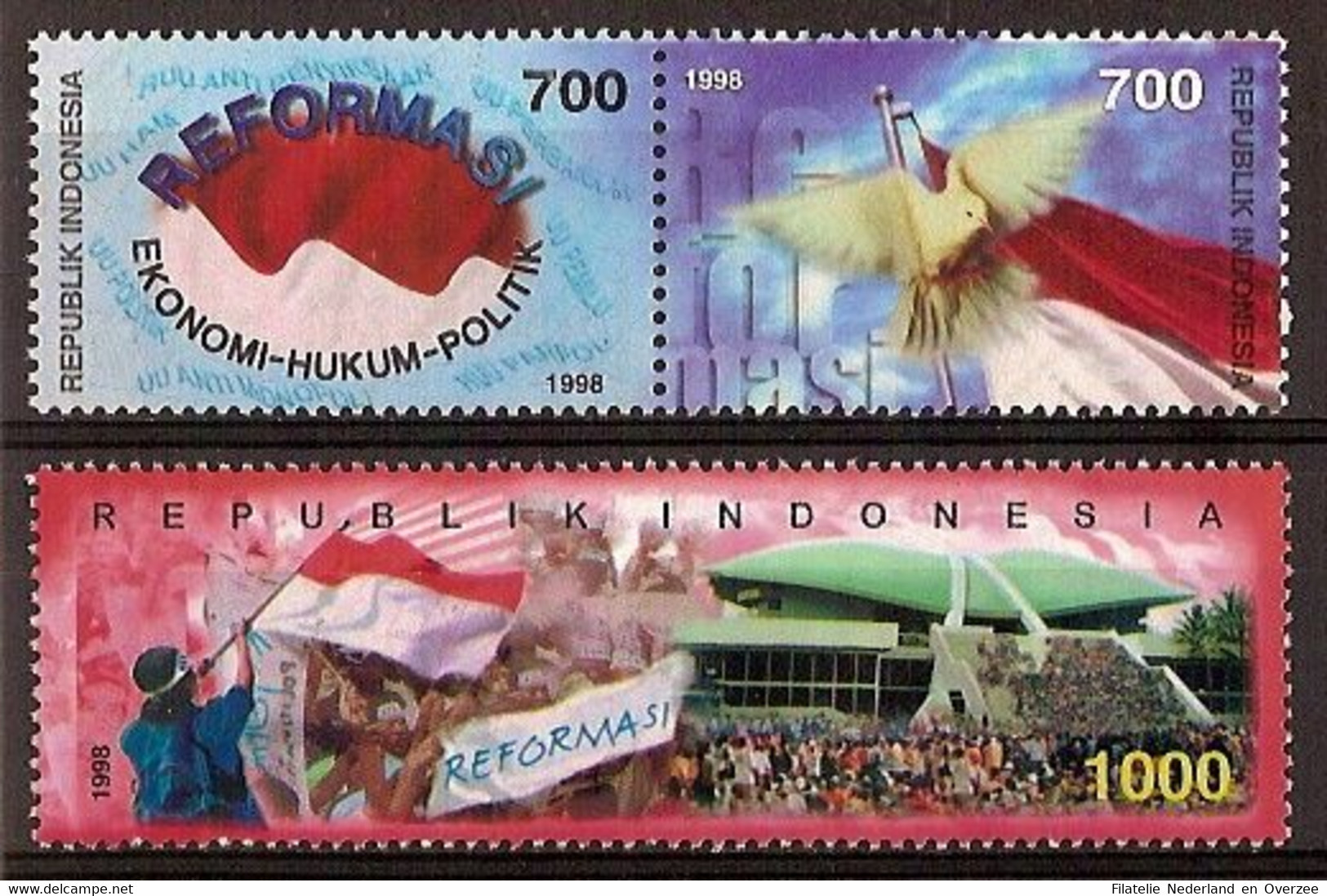 Indonesië / Indonesia 1998 Nr 1910/1912 Postfris/MNH Refomatie, Hervorming, Reformation - Indonesië