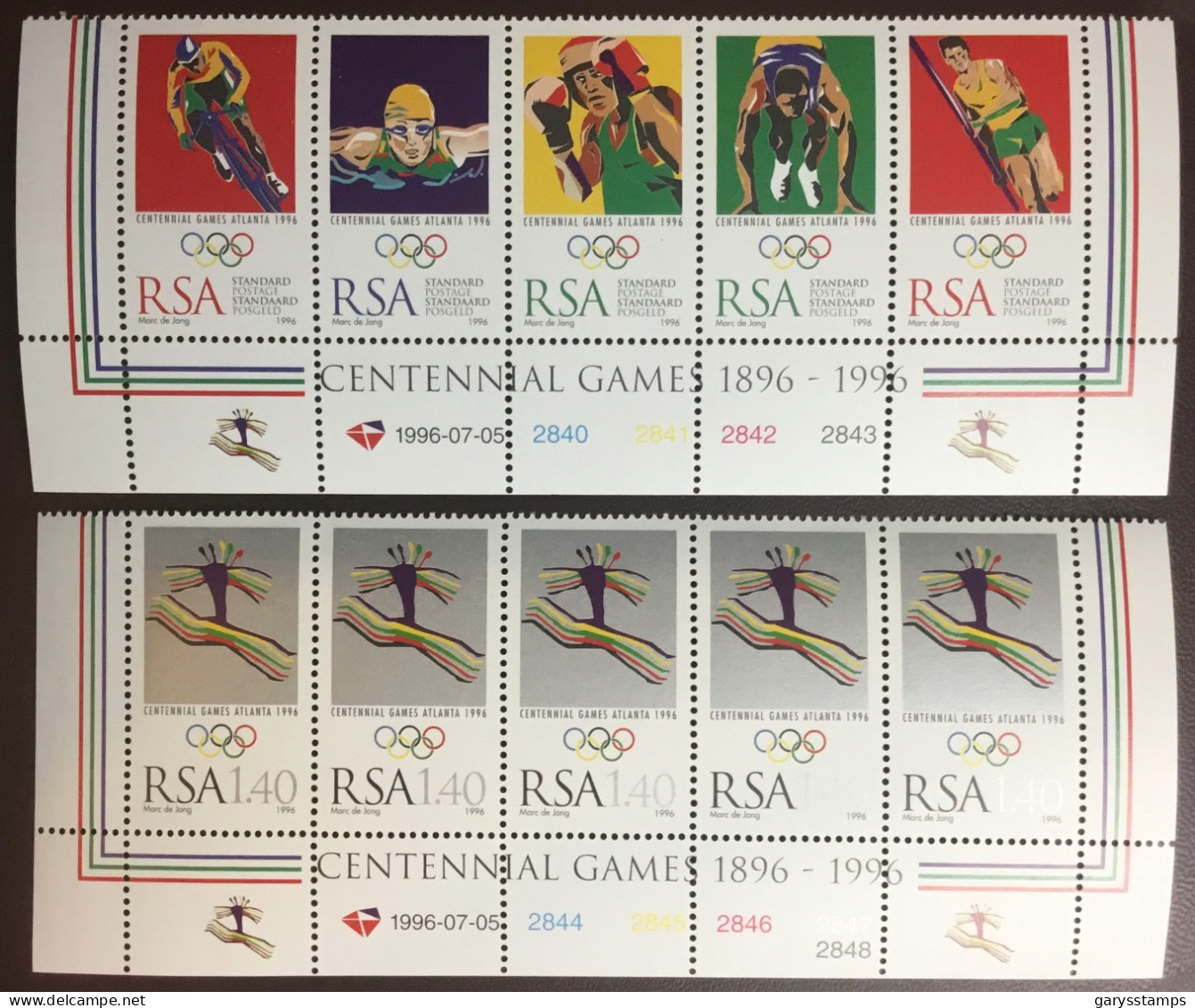 South Africa 1996 Olympic Games MNH - Nuevos