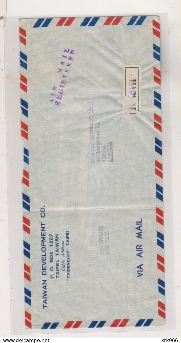 TAIWAN , TAIPEI  ¸1962 Airmail  Registered  Cover To Austria - Briefe U. Dokumente
