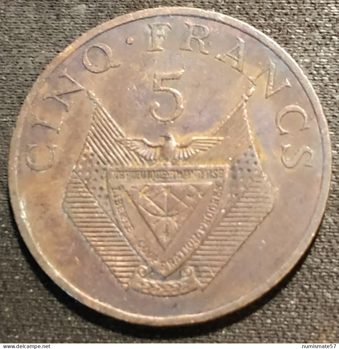 RWANDA - 5 FRANCS 1977 - KM 13 - Rwanda