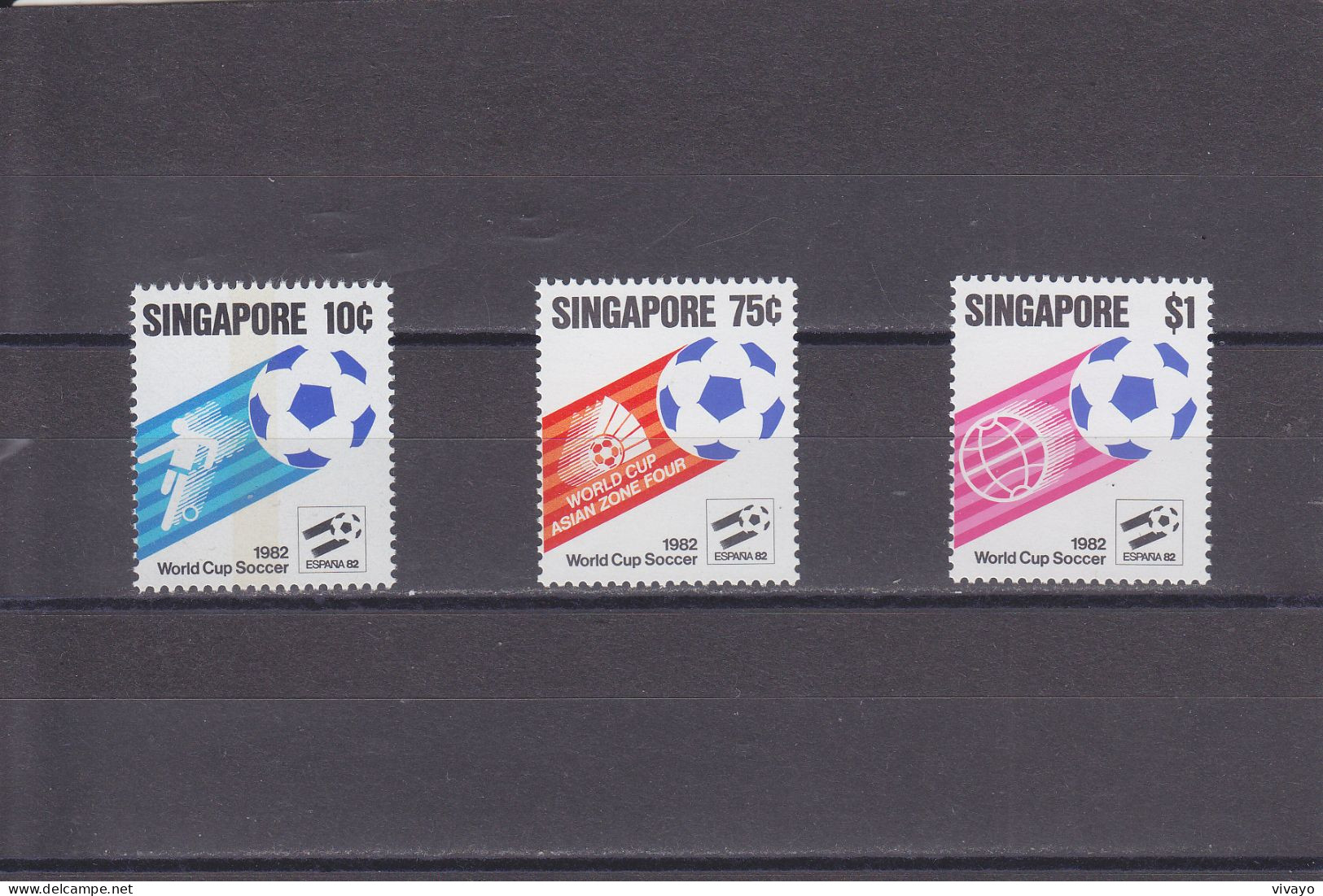 SINGAPORE - 1982 - ** / MNH - FOOTBALL WORLD CUP SPAIN 1982 - Mi. 400/2 - 1982 – Spain