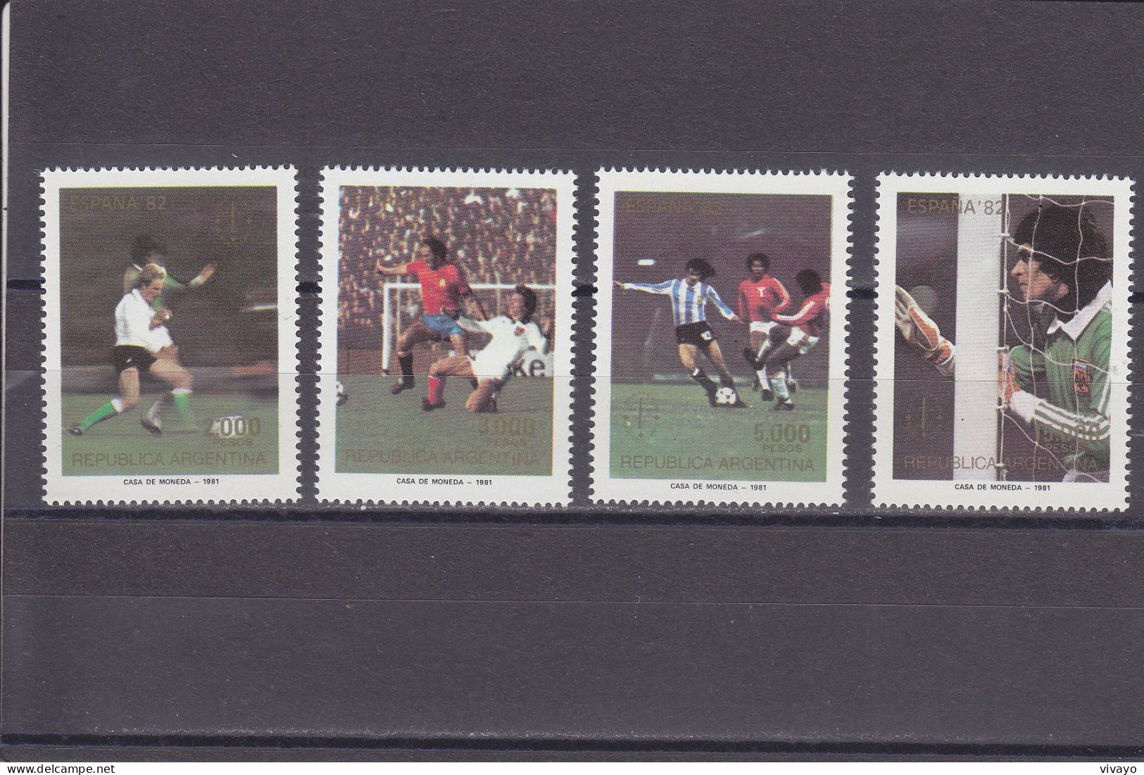 ARGENTINA - ARGENTINE - 1982 - ** / MNH - FOOTBALL WORLD CUP SPAIN 1982 - Mi. 1535/8 - 1982 – Espagne