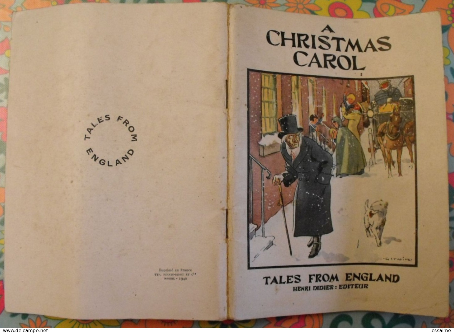 A Christmas Carol. Tales From England. En Anglais. Henri Didier éditeur, Mesnil, 1934 - Otros & Sin Clasificación