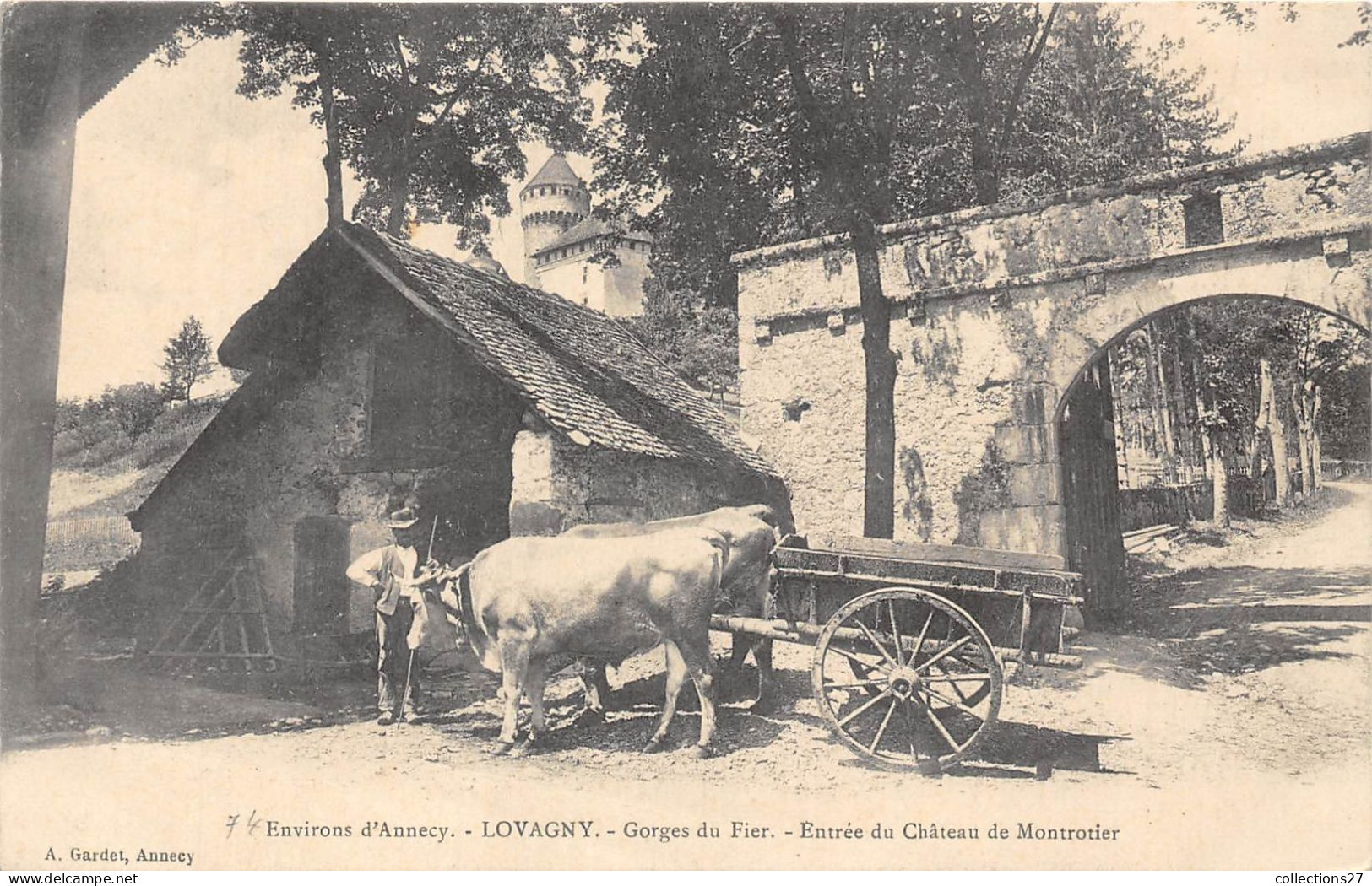 74-LOVAGNY- ENVIRONS D'ANNECY, GORGES DU FIER ENTREE DU CHÂTEAU DE MONTROTIER - Lovagny