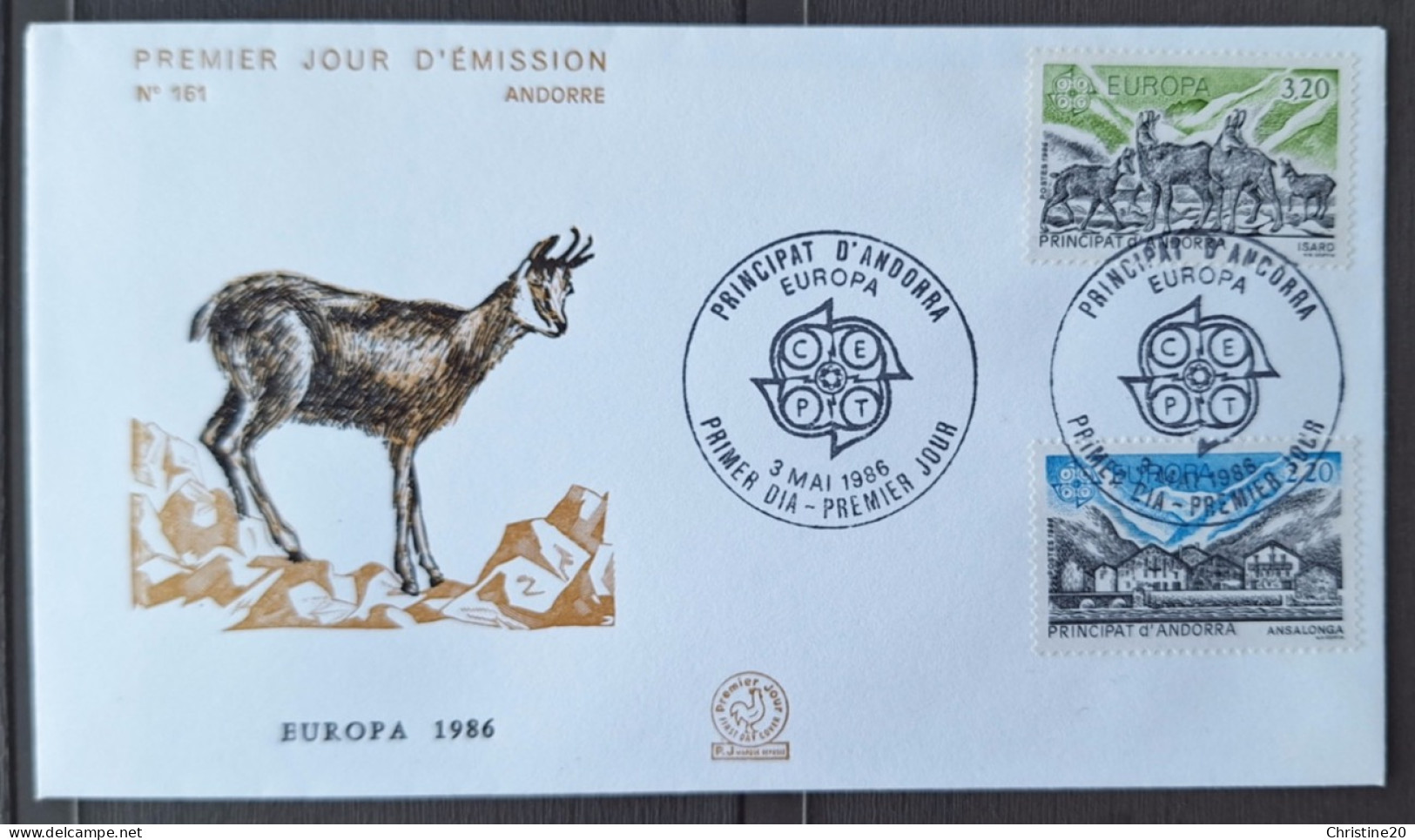 Andorre 1986 N°348/49 Ob Premier Jour Sur Lettre TB - Lettres & Documents