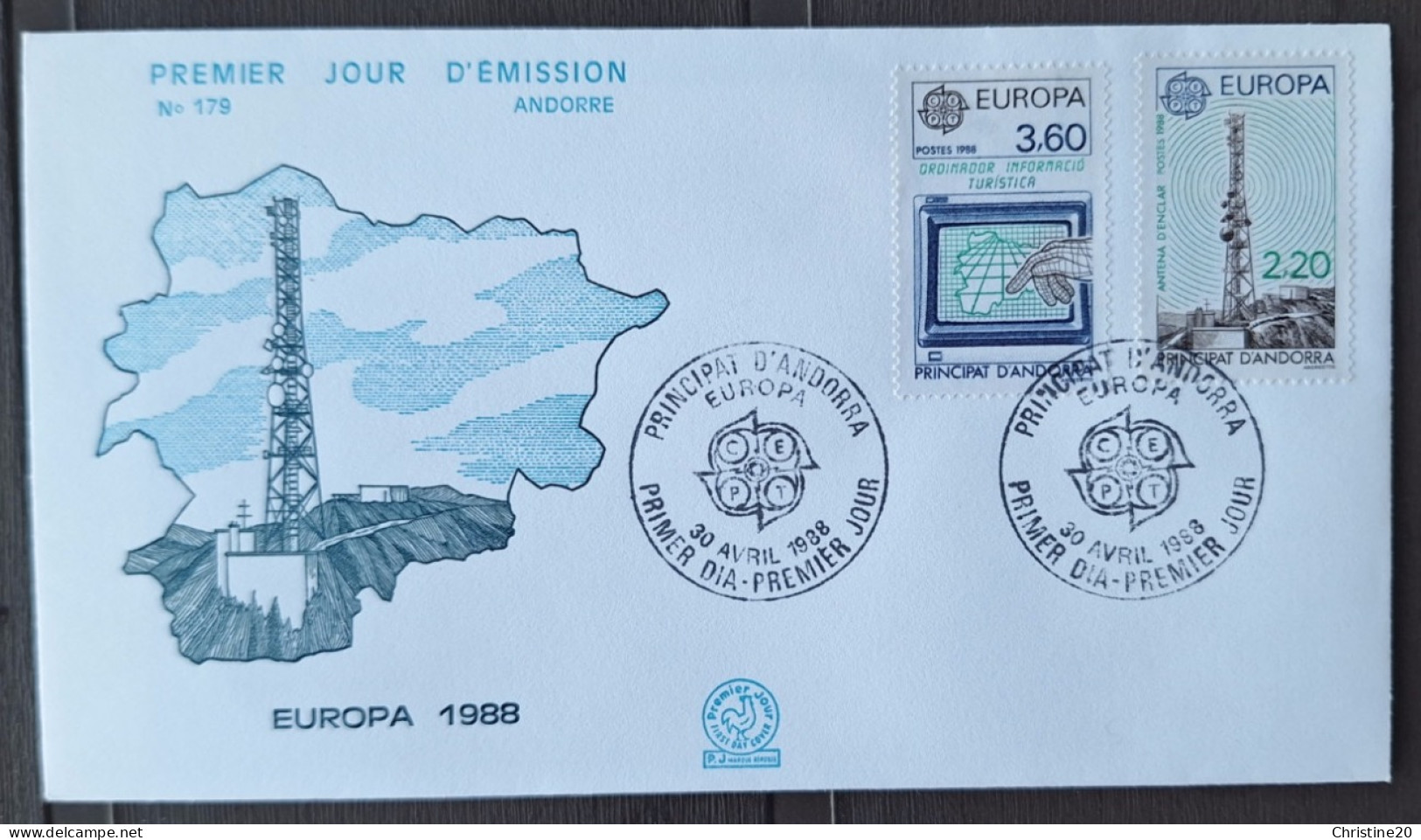 Andorre 1988 N°369/70 Ob Premier Jour Sur Lettre TB - Lettres & Documents