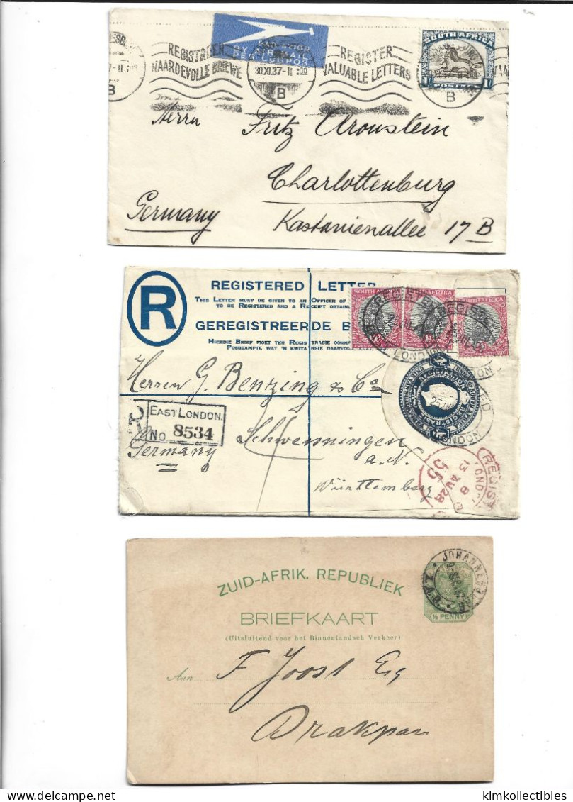 GREAT BRITAIN UNITED KINGDOM ENGLAND COLONIES - SOUTH AFRICA SUD AFRIKA -  POSTAL HISTORY LOT - Ohne Zuordnung