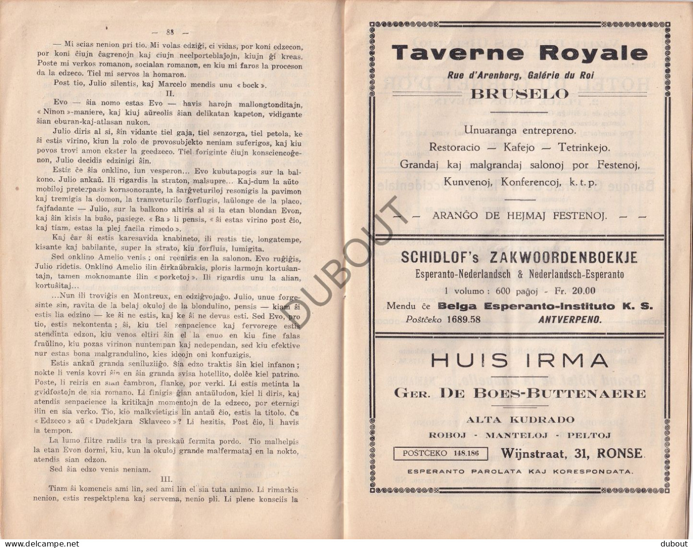 Esperanto België - Belga Esperantisto Mei 1929  (V3036) - Ontwikkeling