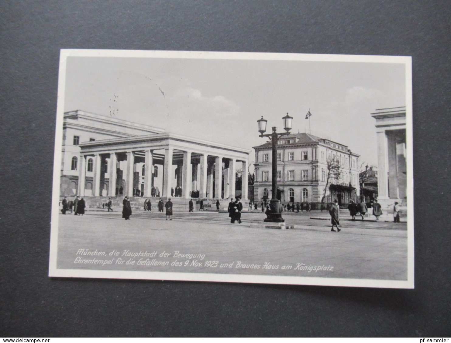 3.Reich 1939 Foto AK München, Die Hauptstadt Der Bewegung Ehrentempel Und Braunes Haus Mit Sonderstempel - München