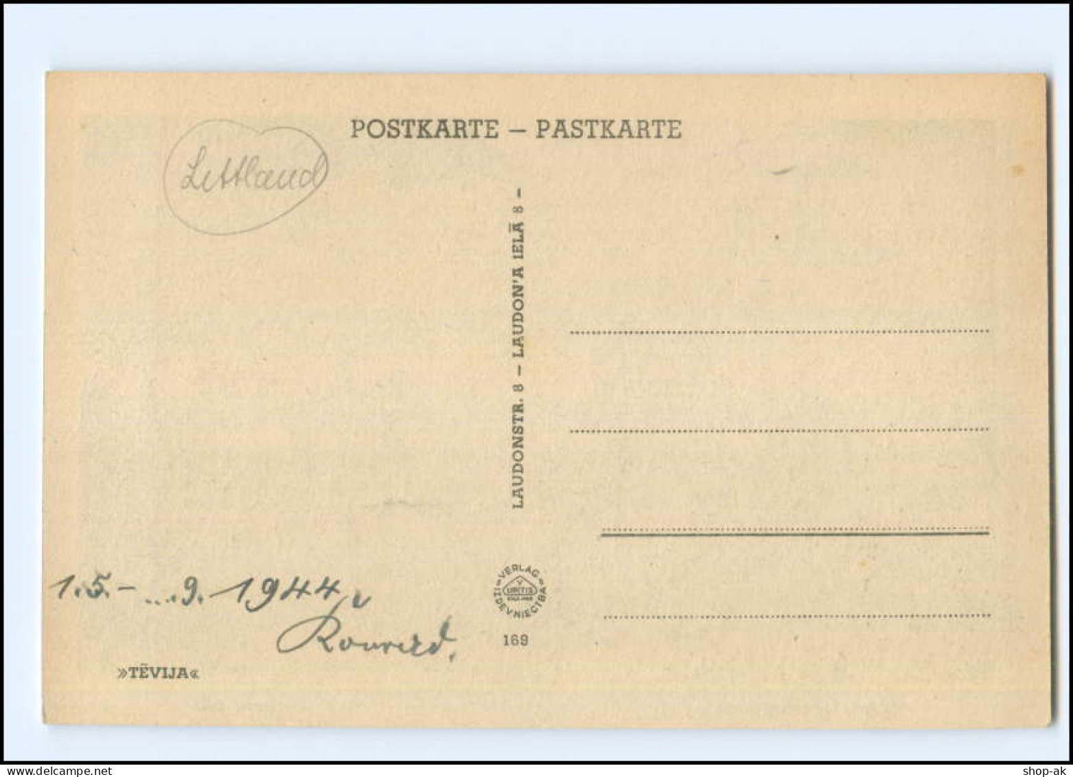 V1550/  Riga Justizpalast  Lettland AK 1944 - Latvia