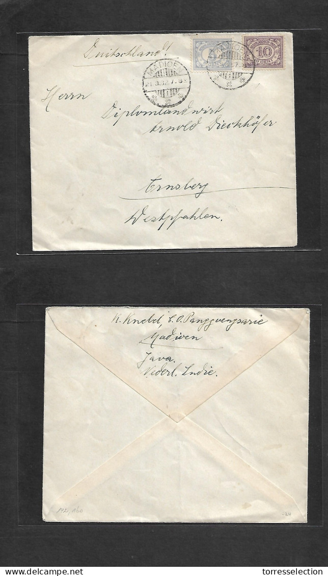 DUTCH INDIES. 1932 (21 March) Madioen - Arnsberg, Westph, Germany. Multifkd Env. VF. - Indonesia