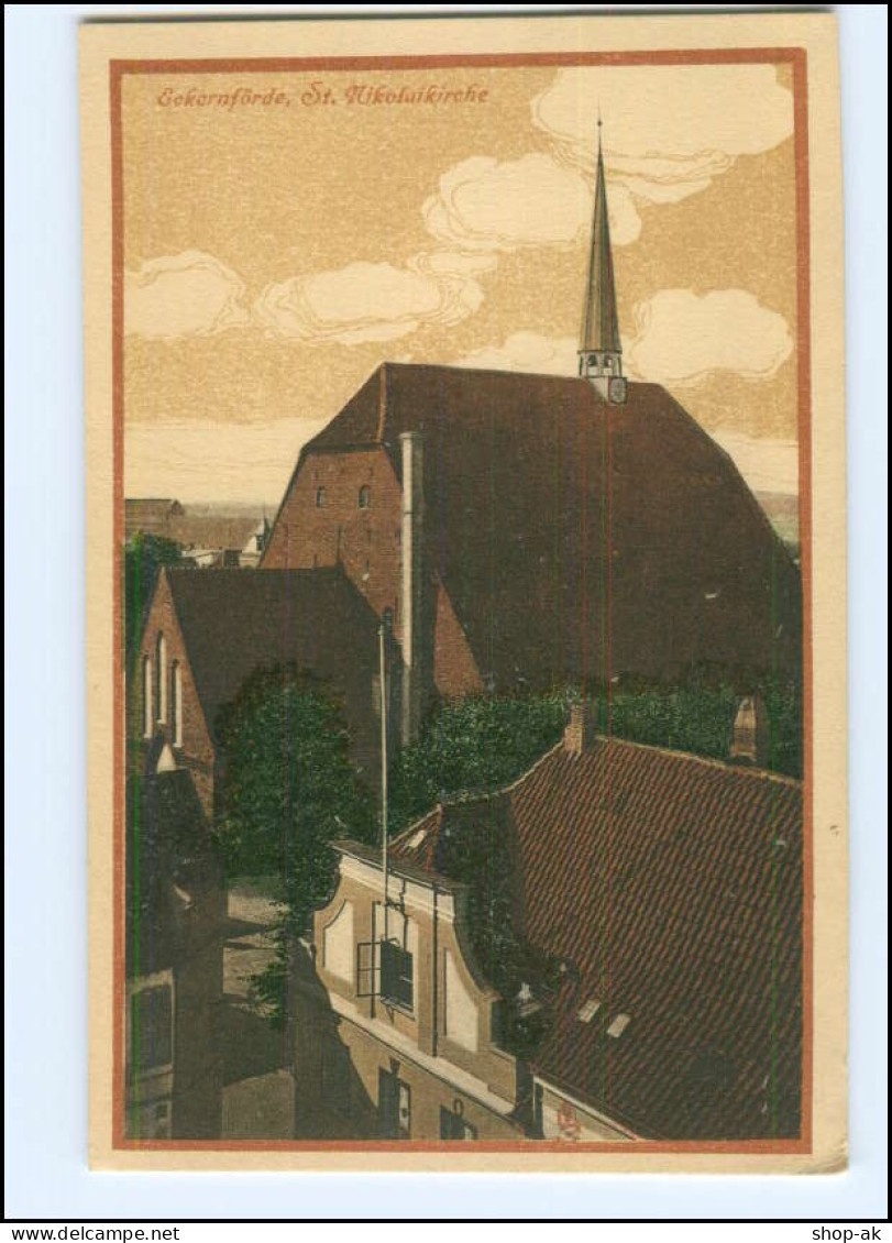 V1389/ Eckernförde St. Nikolaikirche  Tuck`s Postkarte AK Ca.1912 - Eckernfoerde