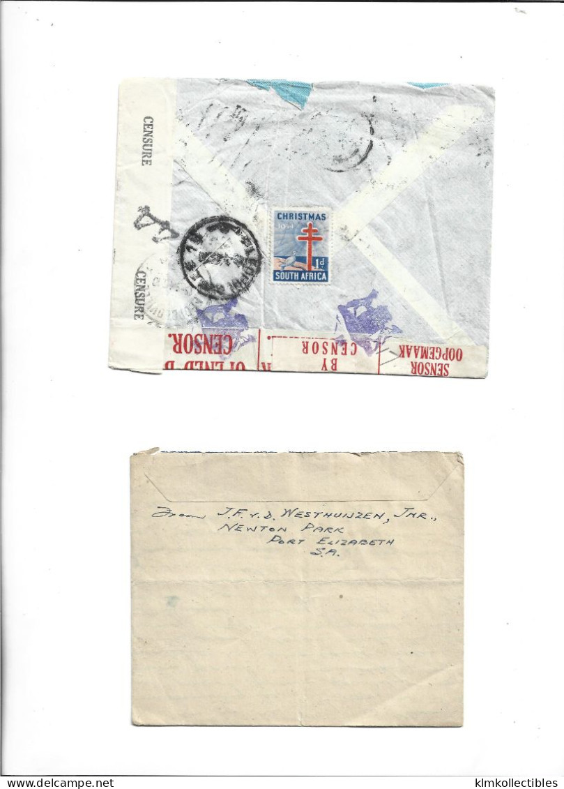 GREAT BRITAIN UNITED KINGDOM ENGLAND COLONIES - SOUTH AFRICA SUD AFRIKA -  POSTAL HISTORY LOT CENSORED CINDERELLA - Unclassified