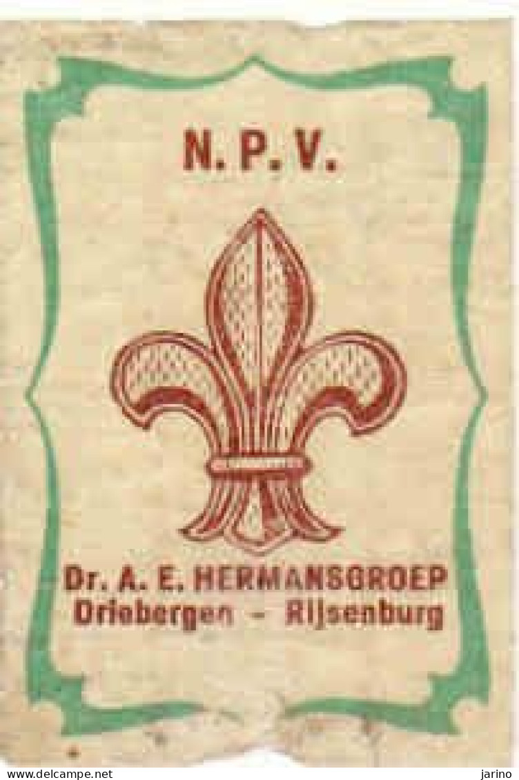 Dutch Matchbox Label, Driebergen-Rijsenburg - Utrecht, N. P. V. -  Dr. A. E. Hermansgroep, Holland, Netherlands - Boites D'allumettes - Etiquettes