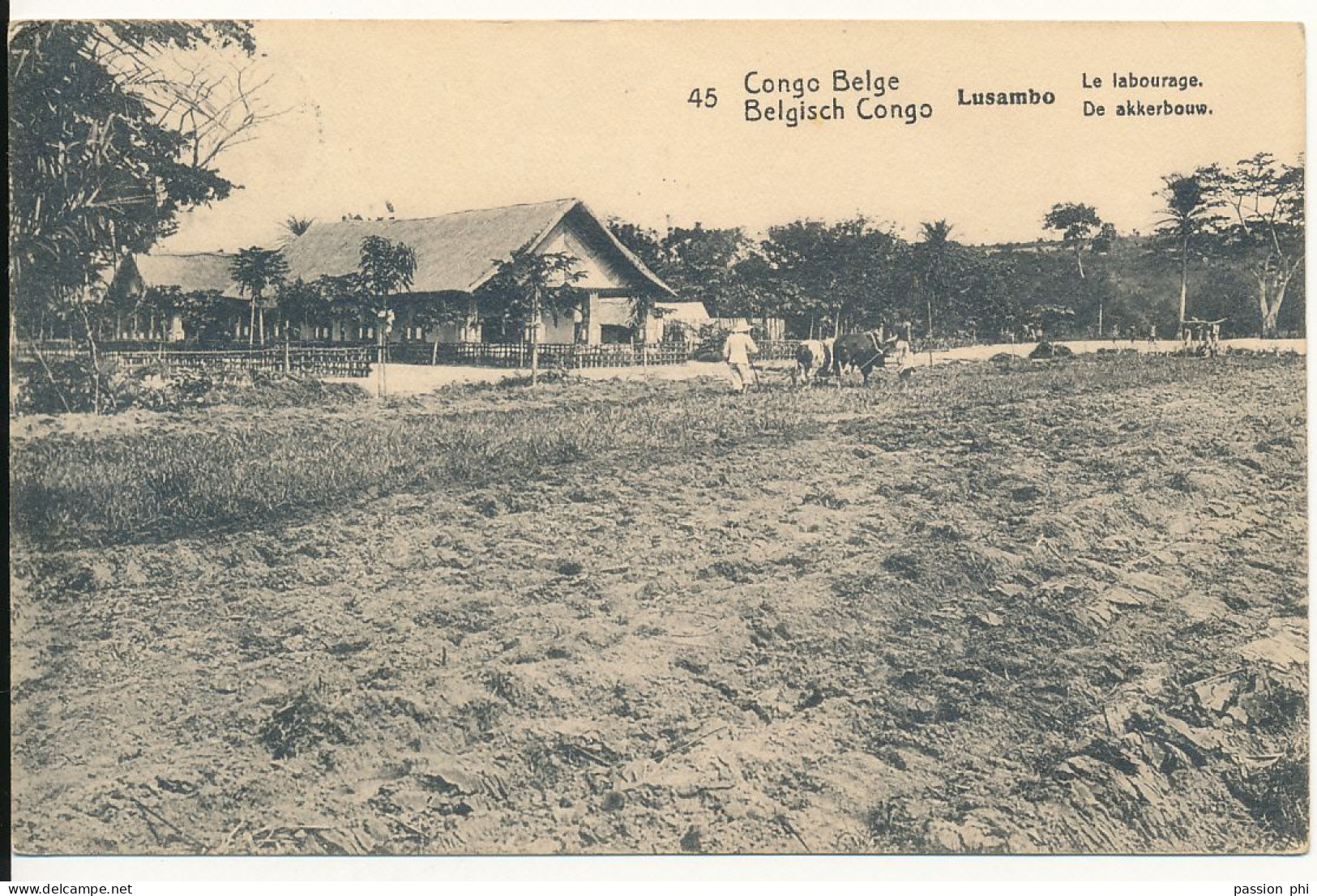 B6 BELGIAN CONGO PPS SBEP 43 VIEW 45 USED - Stamped Stationery