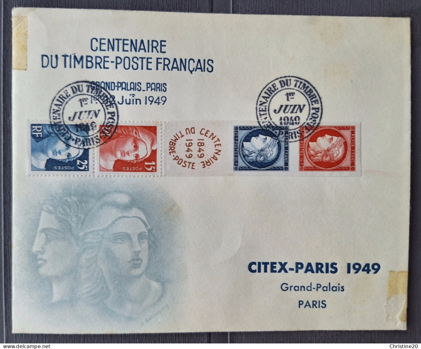 France 1949 N°830/33 Ob  Sur Lettre TB - ....-1949