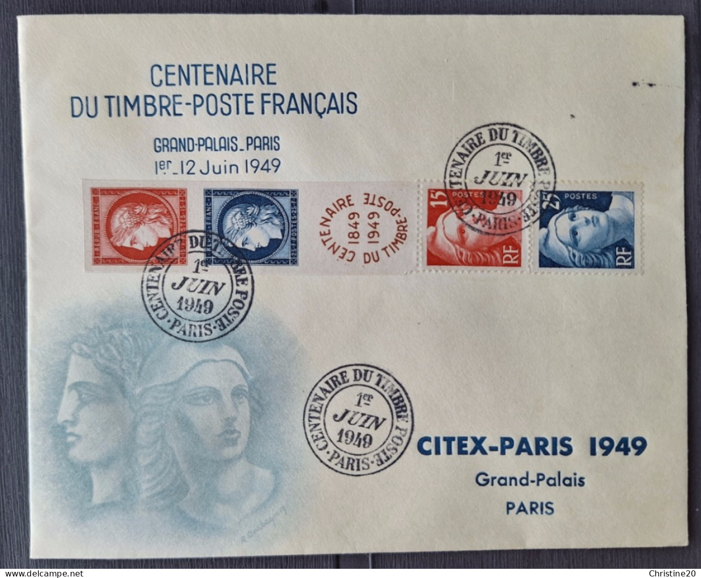 France 1949 N°830/33 Ob  Sur Lettre TB - ....-1949