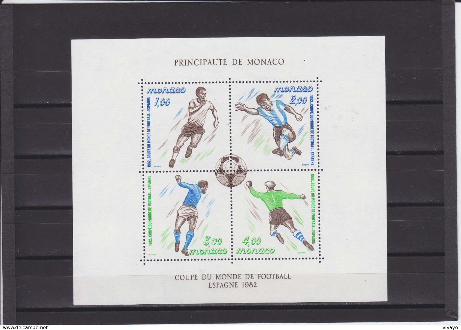 MONACO - 1982 - ** / MNH - FOOTBALL WORLD CUP SPAIN 1982 - Mi. Bl. 20 - 1982 – Spain