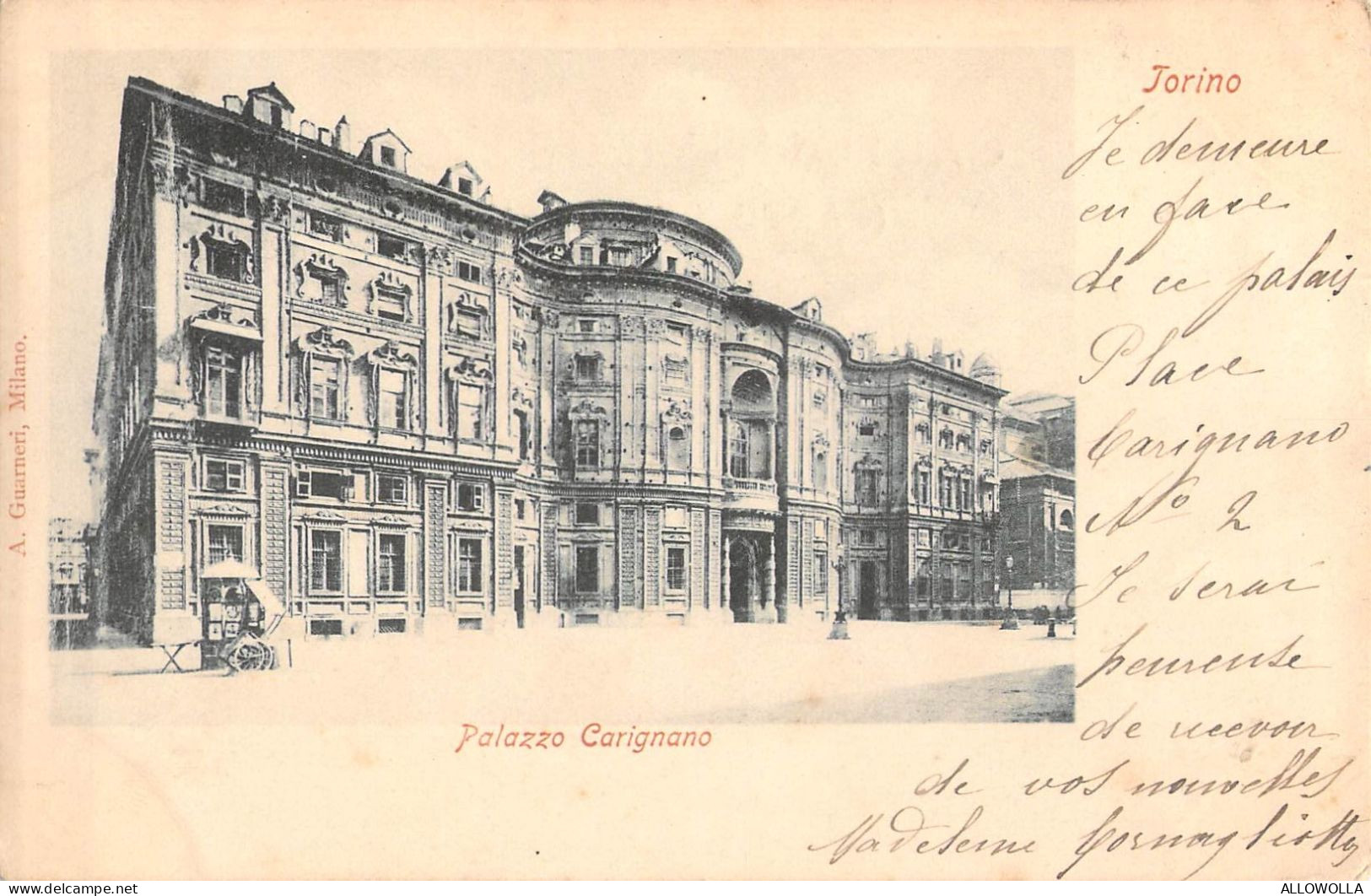 26387 " TORINO-PALAZZO CARIGNANO "-VERA FOTO-CART.SPED. - Palazzo Carignano